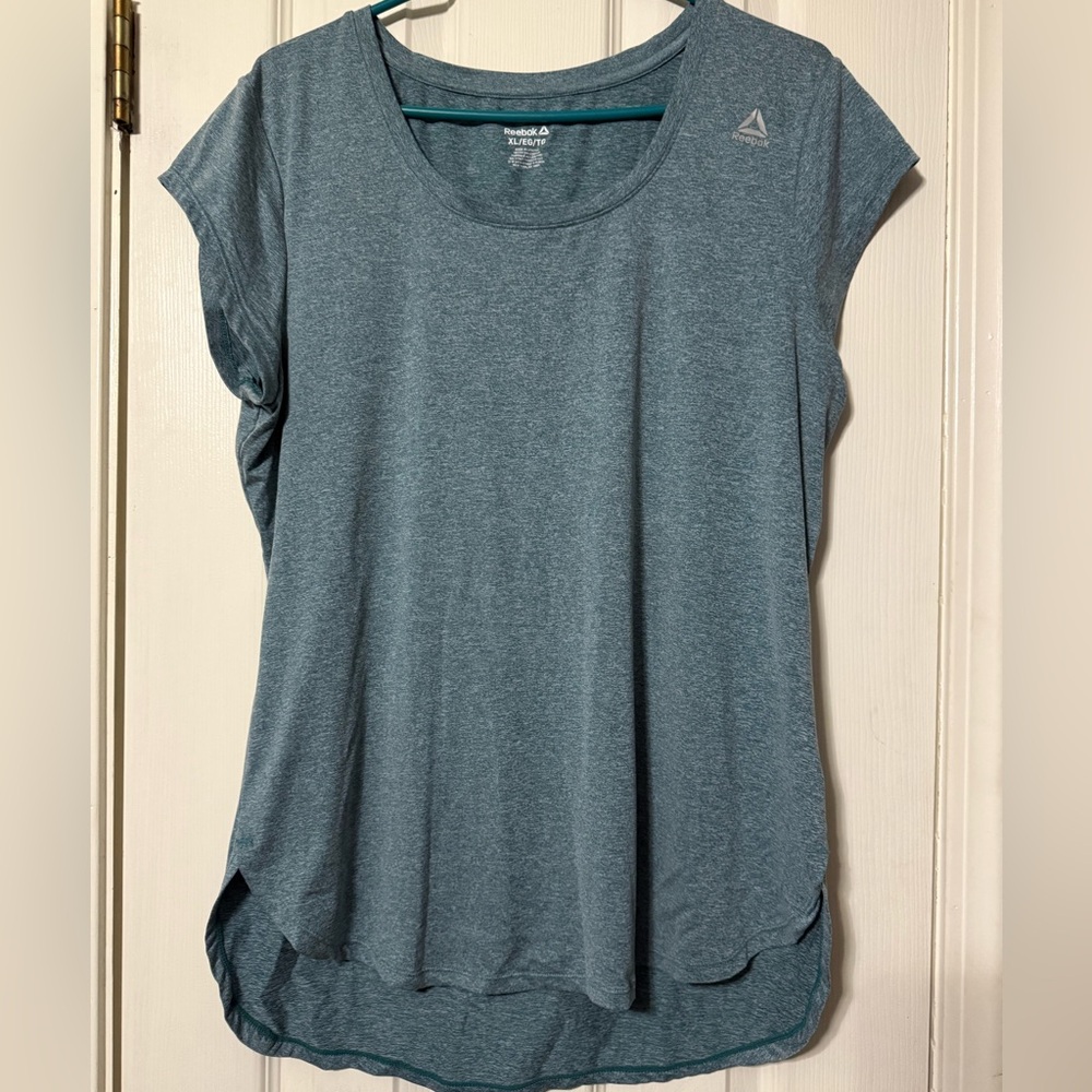 Reebok Gray Cap Sleeve Relaxed T-Shirt